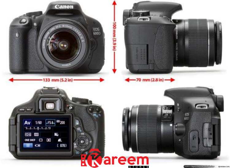 مواصفات كاميرا كانون 600d
