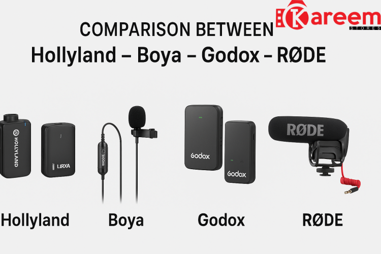 مقارنة بين اشهر انواع مايك تصوير Hollyland, boya, godox, rode 